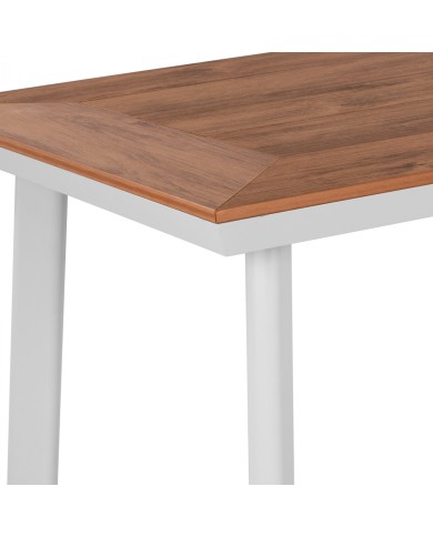 ΤΡΑΠΕΖΙ ΑΛΟΥΜΙΝΙΟΥ TABER ΜΕ POLYWOOD ΛΕΥΚΟ 120x80x72,5Υ εκ. HM5562.01