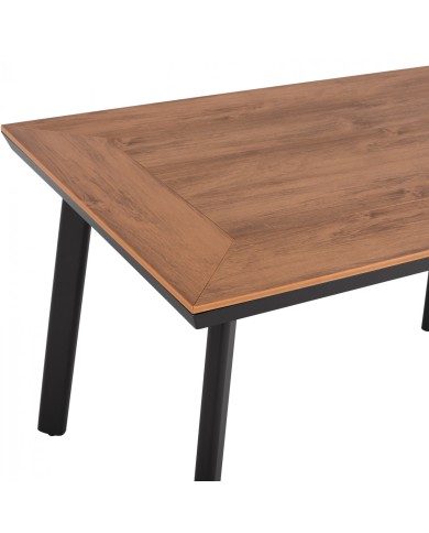 ΤΡΑΠΕΖΙ ΑΛΟΥΜΙΝΙΟΥ TABER ΑΝΘΡΑΚΙ ΜΕ ΕΠΙΦΑΝΕΙΑ POLYWOOD HM5562.02 120x80x72,5Υ ΕΚ.