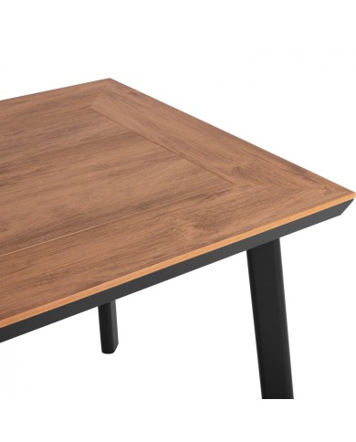 ΤΡΑΠΕΖΙ ΑΛΟΥΜΙΝΙΟΥ TABER ΑΝΘΡΑΚΙ ΜΕ ΕΠΙΦΑΝΕΙΑ POLYWOOD HM5562.02 120x80x72,5Υ ΕΚ.