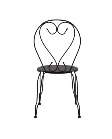 ΚΑΡΕΚΛΑ ΜΕΤΑΛΛΙΚΗ AMORE ΜΑΥΡΗ 42x48x90 εκ. HM5007.11