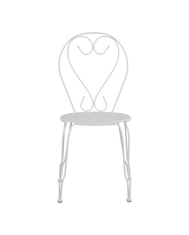 ΚΑΡΕΚΛΑ ΜΕΤΑΛΛΙΚΗ AMORE ΛΕΥΚΗ 42x48x90 εκ. HM5007.12