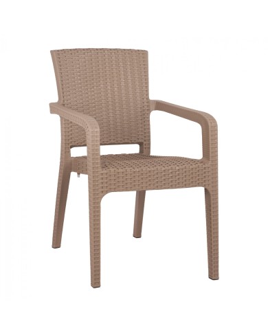 ΠΟΛΥΘΡΟΝΑ ΠΟΛΥΠΡΟΠΥΛΕΝΙΟΥ RATTAN HM5590.02 ΧΡΩΜΑ ΚΑΠΟΥΤΣΙΝΟ 58x55x87 cm.