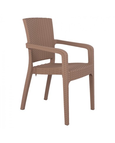 ΠΟΛΥΘΡΟΝΑ ΠΟΛΥΠΡΟΠΥΛΕΝΙΟΥ RATTAN HM5590.02 ΧΡΩΜΑ ΚΑΠΟΥΤΣΙΝΟ 58x55x87 cm.
