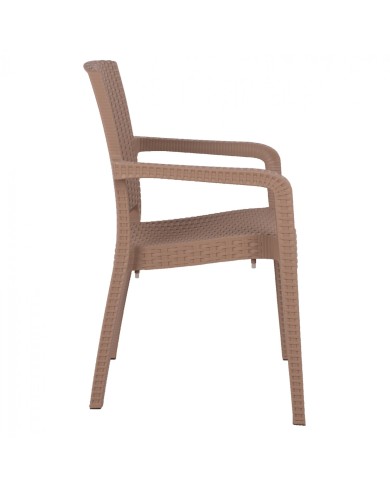 ΠΟΛΥΘΡΟΝΑ ΠΟΛΥΠΡΟΠΥΛΕΝΙΟΥ RATTAN HM5590.02 ΧΡΩΜΑ ΚΑΠΟΥΤΣΙΝΟ 58x55x87 cm.