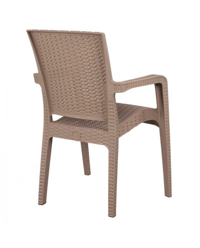 ΠΟΛΥΘΡΟΝΑ ΠΟΛΥΠΡΟΠΥΛΕΝΙΟΥ RATTAN HM5590.02 ΧΡΩΜΑ ΚΑΠΟΥΤΣΙΝΟ 58x55x87 cm.