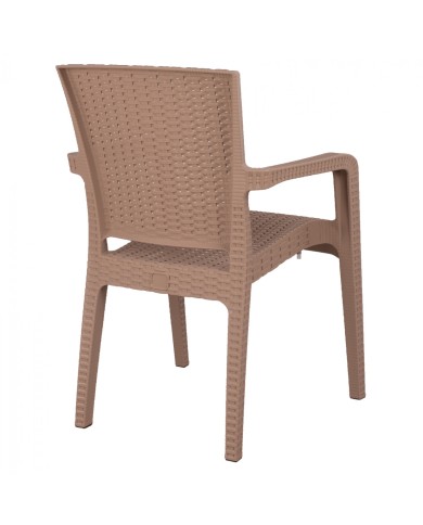 ΠΟΛΥΘΡΟΝΑ ΠΟΛΥΠΡΟΠΥΛΕΝΙΟΥ RATTAN HM5590.02 ΧΡΩΜΑ ΚΑΠΟΥΤΣΙΝΟ 58x55x87 cm.