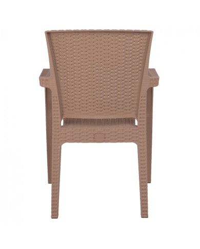 ΠΟΛΥΘΡΟΝΑ ΠΟΛΥΠΡΟΠΥΛΕΝΙΟΥ RATTAN HM5590.02 ΧΡΩΜΑ ΚΑΠΟΥΤΣΙΝΟ 58x55x87 cm.