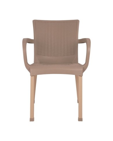 ΠΟΛΥΘΡΟΝΑ ΠΟΛΥΠΡΟΠΥΛΕΝΙΟΥ RATTAN ΠΟΔΙ ALU HM5591.02 ΚΑΠΟΥΤΣΙΝΟ 60x60x82 cm