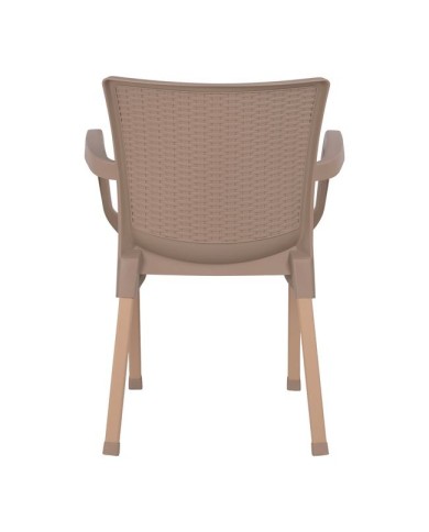 ΠΟΛΥΘΡΟΝΑ ΠΟΛΥΠΡΟΠΥΛΕΝΙΟΥ RATTAN ΠΟΔΙ ALU HM5591.02 ΚΑΠΟΥΤΣΙΝΟ 60x60x82 cm