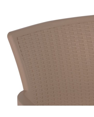 ΠΟΛΥΘΡΟΝΑ ΠΟΛΥΠΡΟΠΥΛΕΝΙΟΥ RATTAN ΠΟΔΙ ALU HM5591.02 ΚΑΠΟΥΤΣΙΝΟ 60x60x82 cm