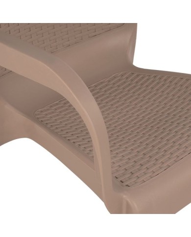 ΠΟΛΥΘΡΟΝΑ ΠΟΛΥΠΡΟΠΥΛΕΝΙΟΥ RATTAN ΠΟΔΙ ALU HM5591.02 ΚΑΠΟΥΤΣΙΝΟ 60x60x82 cm