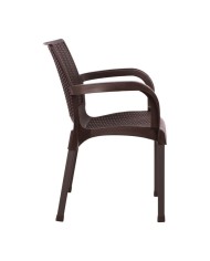 ΠΟΛΥΘΡΟΝΑ ΠΟΛΥΠΡΟΠΥΛΕΝΙΟΥ RATTAN ΠΟΔΙ ALU HM5591.03 ΧΡΩΜΑ ΚΑΦΕ 60x60x82 cm