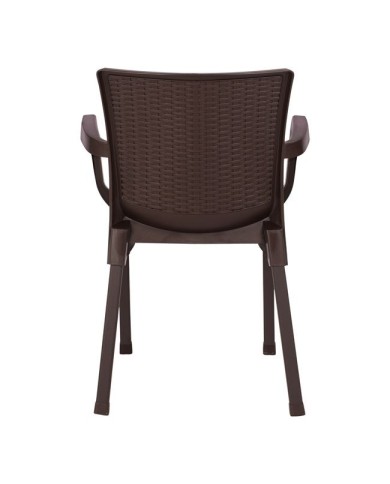 ΠΟΛΥΘΡΟΝΑ ΠΟΛΥΠΡΟΠΥΛΕΝΙΟΥ RATTAN ΠΟΔΙ ALU HM5591.03 ΧΡΩΜΑ ΚΑΦΕ 60x60x82 cm