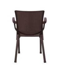 ΠΟΛΥΘΡΟΝΑ ΠΟΛΥΠΡΟΠΥΛΕΝΙΟΥ RATTAN ΠΟΔΙ ALU HM5591.03 ΧΡΩΜΑ ΚΑΦΕ 60x60x82 cm