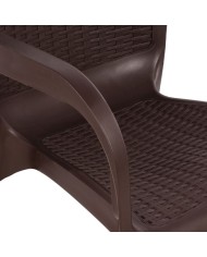 ΠΟΛΥΘΡΟΝΑ ΠΟΛΥΠΡΟΠΥΛΕΝΙΟΥ RATTAN ΠΟΔΙ ALU HM5591.03 ΧΡΩΜΑ ΚΑΦΕ 60x60x82 cm