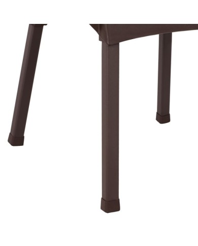 ΠΟΛΥΘΡΟΝΑ ΠΟΛΥΠΡΟΠΥΛΕΝΙΟΥ RATTAN ΠΟΔΙ ALU HM5591.03 ΧΡΩΜΑ ΚΑΦΕ 60x60x82 cm