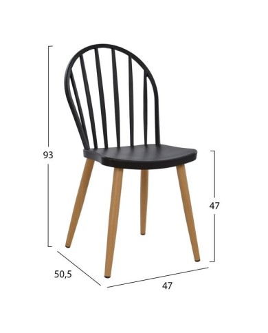 ΣΕΤ 5 ΤΜΧ ΤΡΑΠΕΖΙ 110x70x76 cm SONAMA ΜΕ ΜΑΥΡΑ ΠΟΔΙΑ & ΚΑΡΕΚΛΕΣ ΠΟΛΥΠΡΟΠΥΛΕΝΙΟΥ ΜΑΥΡΕΣ HM11010