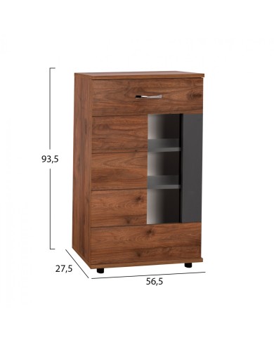 ΒΙΤΡΙΝΑ-ΝΤΟΥΛΑΠΙ TV AMALFI ΜΟΚΑ-ΓΚΡΙ HM2321.02 56,5Χ27,5Χ93,5Υ εκ.