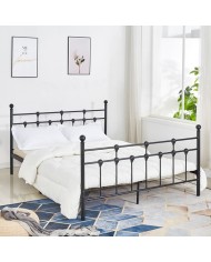 ΚΡΕΒΑΤΙ ΜΕΤΑΛΛΙΚΟ JACINDA 150x200 εκ. ΜΑΥΡΟ ΧΡΩΜΑ HM575.01