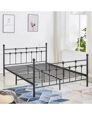 ΚΡΕΒΑΤΙ ΜΕΤΑΛΛΙΚΟ JACINDA 150x200 εκ. ΜΑΥΡΟ ΧΡΩΜΑ HM575.01