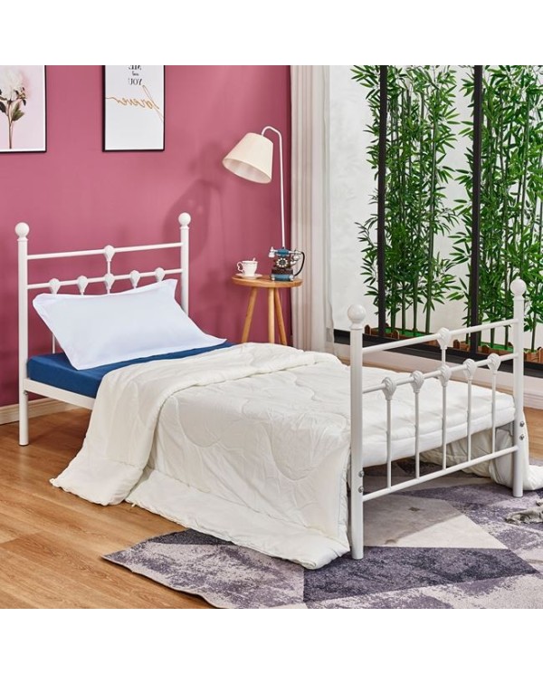 ΚΡΕΒΑΤΙ ΜΕΤΑΛΛΙΚΟ JACINDA 90x190 εκ. ΛΕΥΚΟ ΧΡΩΜΑ HM574.02
