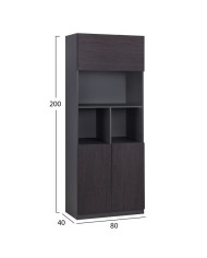 ΒΙΒΛΙΟΘΗΚΗ ΓΡΑΦΕΙΟΥ ΕΠΑΓΓΕΛΜΑΤΙΚΗ ROSEWOOD HM2089 80Χ40Χ200Υ εκ.