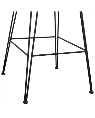 ΣΚΑΜΠΟ ΜΕΤΑΛΛΙΚΟ ΜΕ ΜΑΞΙΛΑΡΙ ALLEGRA HM5640 ΜΕ WICKER ΣΕ ΜΠΕΖ ΑΠΟΧΡΩΣΗ 54x61x109 εκ.