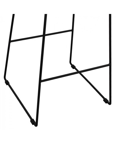 ΣΚΑΜΠΟ ΜΕΤΑΛΛΙΚΟ ALLEGRA HM5641 ΜΕ WICKER ΣΕ ΜΠΕΖ ΑΠΟΧΡΩΣΗ 49x50x76 εκ.