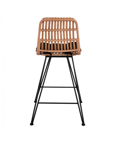ΣΚΑΜΠΟ ΜΕΣΑΙΟΥ ΥΨΟΥΣ ALLEGRA HM5643 ΜΕΤΑΛΛΙΚΟ ΜΕ WICKER ΣΕ ΜΠΕΖ ΑΠΟΧΡΩΣΗ 54Χ58Χ98εκ.