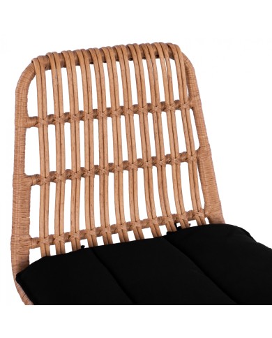 ΣΚΑΜΠΟ ΜΕΣΑΙΟΥ ΥΨΟΥΣ ALLEGRA HM5643 ΜΕΤΑΛΛΙΚΟ ΜΕ WICKER ΣΕ ΜΠΕΖ ΑΠΟΧΡΩΣΗ 54Χ58Χ98εκ.