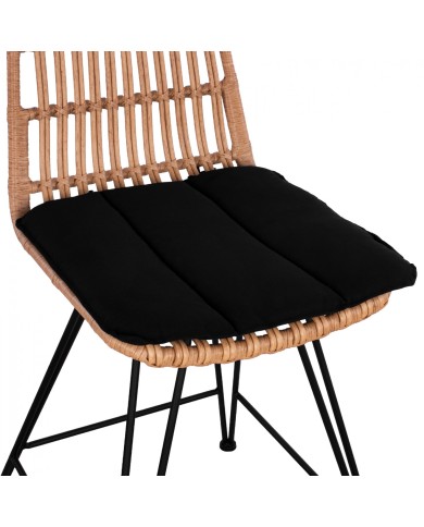 ΣΚΑΜΠΟ ΜΕΣΑΙΟΥ ΥΨΟΥΣ ALLEGRA HM5643 ΜΕΤΑΛΛΙΚΟ ΜΕ WICKER ΣΕ ΜΠΕΖ ΑΠΟΧΡΩΣΗ 54Χ58Χ98εκ.