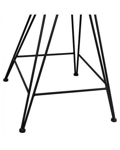 ΣΚΑΜΠΟ ΜΕΣΑΙΟΥ ΥΨΟΥΣ ALLEGRA HM5643 ΜΕΤΑΛΛΙΚΟ ΜΕ WICKER ΣΕ ΜΠΕΖ ΑΠΟΧΡΩΣΗ 54Χ58Χ98εκ.