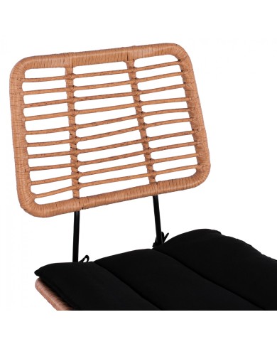 ΣΚΑΜΠΟ ΜΕΣΑΙΟΥ ΥΨΟΥΣ ALLEGRA HM5644 ΜΕΤΑΛΛΙΚΟ ΜΕ WICKER ΣΕ ΜΠΕΖ ΑΠΟΧΡΩΣΗ 55x56x107 εκ.
