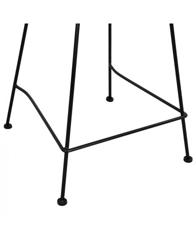 ΣΚΑΜΠΟ ΜΕΣΑΙΟΥ ΥΨΟΥΣ ALLEGRA HM5644 ΜΕΤΑΛΛΙΚΟ ΜΕ WICKER ΣΕ ΜΠΕΖ ΑΠΟΧΡΩΣΗ 55x56x107 εκ.