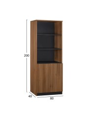 ΕΠΑΓΓΕΛΜΑΤΙΚΗ ΒΙΒΛΙΟΘΗΚΗ ΓΡΑΦΕΙΟΥ SUPREME HM2354 80x40x200Υ εκ.