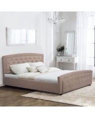 ΚΡΕΒΑΤΙ ODELIA ΜΕ ΥΦΑΣΜΑ ΜΠΕΖ 150x200 εκ. HM550.06