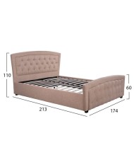 ΚΡΕΒΑΤΙ ODELIA ΜΕ ΥΦΑΣΜΑ ΜΠΕΖ 150x200 εκ. HM550.06