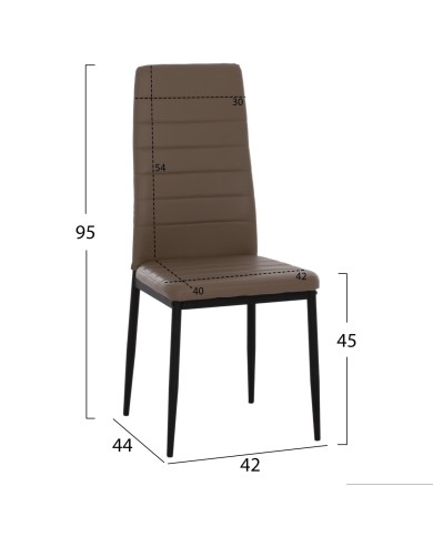 ΚΑΡΕΚΛΑ ΜΕΤΑΛΛΙΚΗ LADY HM0037.25 ΚΑΠΟΥΤΣΙΝΟ PU ΜΕΤΑΛΛΙΚΟ ΣΚΕΛΕΤΟ K/D 42x44x95εκ.
