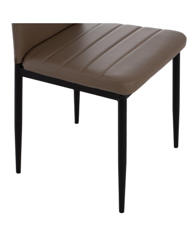 ΚΑΡΕΚΛΑ ΜΕΤΑΛΛΙΚΗ LADY HM0037.25 ΚΑΠΟΥΤΣΙΝΟ PU ΜΕΤΑΛΛΙΚΟ ΣΚΕΛΕΤΟ K/D 42x44x95εκ.