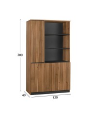 ΒΙΒΛΙΟΘΗΚΗ ΓΡΑΦΕΙΟΥ ΕΠΑΓΓΕΛΜΑΤΙΚΗ SUPREME 120Χ40Χ200 HM2353