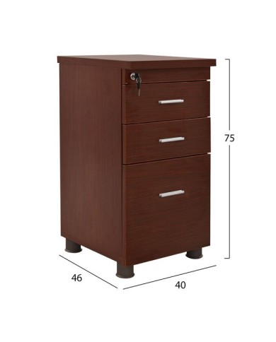 ΣΥΡΤΑΡΙΕΡΑ ΓΡΑΦΕΙΟΥ VANCE ΕΠΑΓΓΕΛΜΑΤΙΚΗ WENGE HM2049.12 40X46X75Υ εκ.