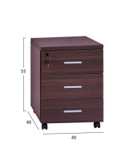 ΣΥΡΤΑΡΙΕΡΑ ΓΡΑΦΕΙΟΥ VANCE ΕΠΑΓΓΕΛΜΑΤΙΚΗ WENGE HM2048.12 40X40X55Υ εκ.
