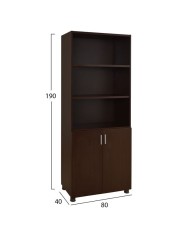 ΒΙΒΛΙΟΘΗΚΗ ΓΡΑΦΕΙΟΥ VANCE ΕΠΑΓΓΕΛΜΑΤΙΚΗ WENGE HM2055.12 80Χ40Χ190Υ εκ.