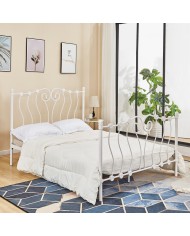 KΡΕΒΑΤΙ MACE HM587.02 150x200 εκ. ΑΠΟ ΜΕΤΑΛΛΙΚΟ ΛΕΥΚΟ ΜΑΤ ΣΚΕΛΕΤΟ