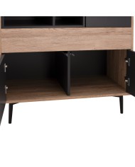 ΒΙΒΛΙΟΘΗΚΗ MARGARIT HM8678 ΓΚΡΙ ΜΕ ΦΥΣΙΚΟ 78x39x130Υ εκ.