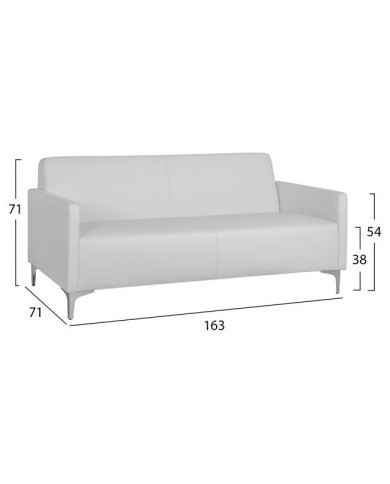 ΣΕΤ 2 ΤΜΧ ΚΑΝΑΠΕΣ 3ΘΕΣΙΟΣ ΚΑΙ 2ΘΕΣΙΟΣ NELLIE HM11274.02 ΛΕΥΚΟ ΧΡΩΜΑ