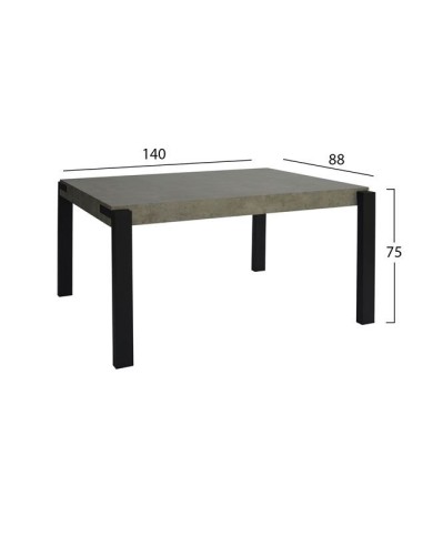 ΣΕΤ 5 ΤΜΧ ΤΡΑΠΕΖΙ 140x88x75 cm MDF ΜΕ ΚΑΡΕΚΛΕΣ ALINA HM11173