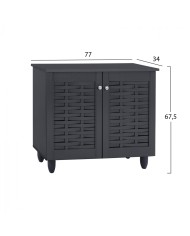 ΠΑΠΟΥΤΣΟΘΗΚΗ-ΝΤΟΥΛΑΠΙ ΞΥΛΙΝΗ CASSIOPE HM2208.10 ΓΚΡΙ 77Χ34Χ67.5εκ.