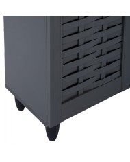 ΠΑΠΟΥΤΣΟΘΗΚΗ-ΝΤΟΥΛΑΠΙ ΞΥΛΙΝΗ CASSIOPE HM2208.10 ΓΚΡΙ 77Χ34Χ67.5εκ.