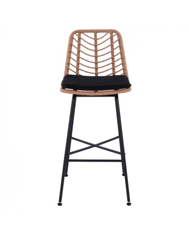 ΣΚΑΜΠΟ ΜΕΤΑΛΛΙΚΟ GAVIN HM5706 ΜΕ WICKER ΜΠΕΖ 47Χ59Χ111Υ εκ.